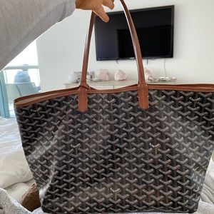 Goyard St Louis PM black/brown tote